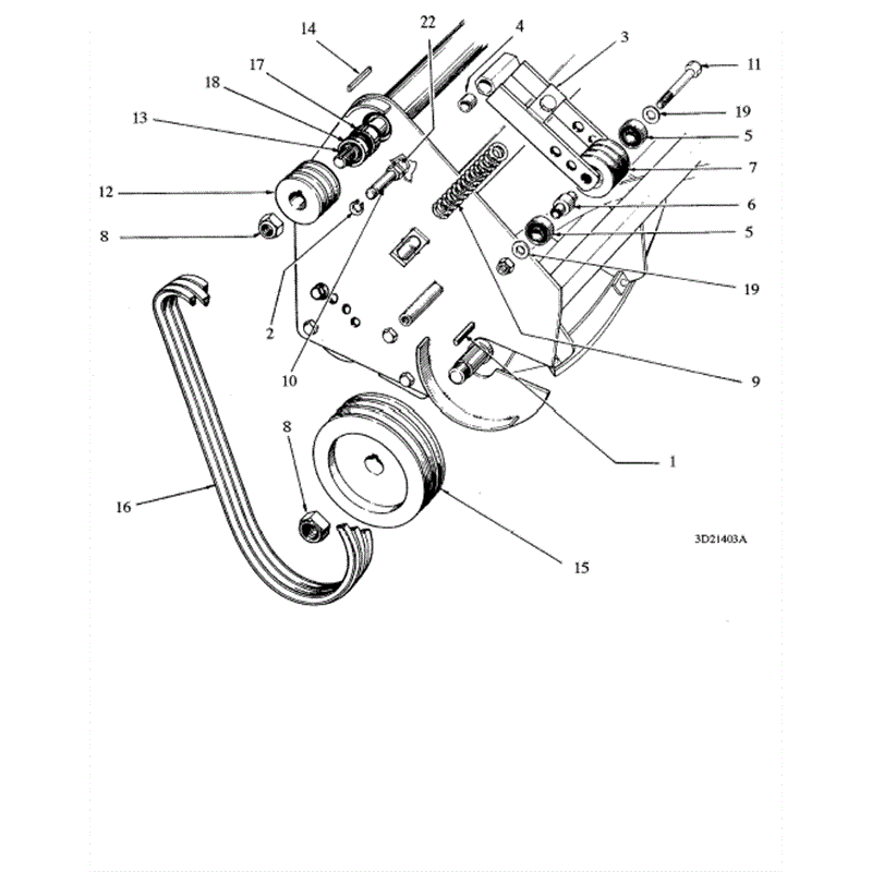 Hayter Condor (214L-243L) Parts Diagram, Verge Mower Transmission Assy