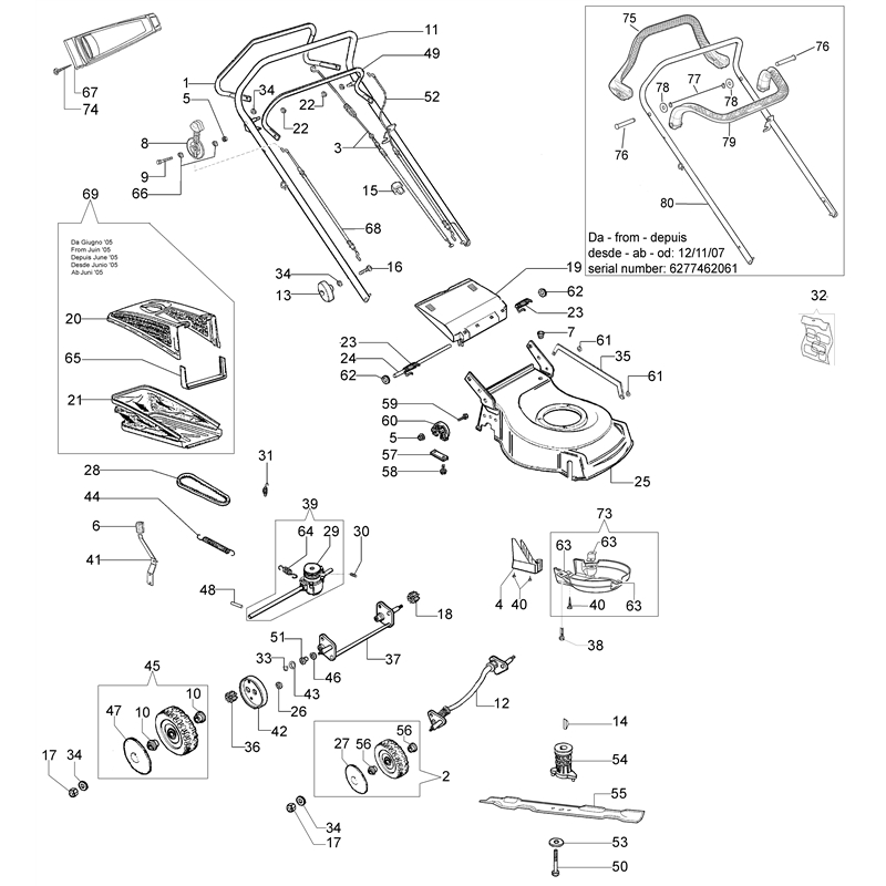 Oleo-Mac G 48 TBQ (G 48 TBQ) Parts Diagram, Illustrated parts list (From June 2007)