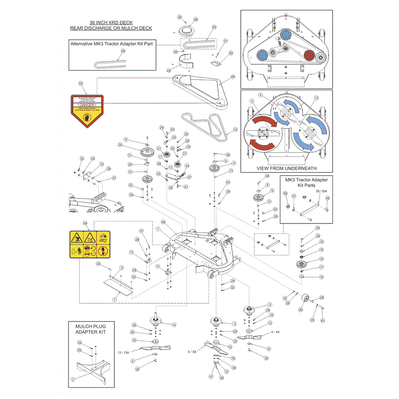 Westwood 36" XRD  DECK 01/2014 - 06/2014 (01/2014 - 06/2014) Parts Diagram, Page 1