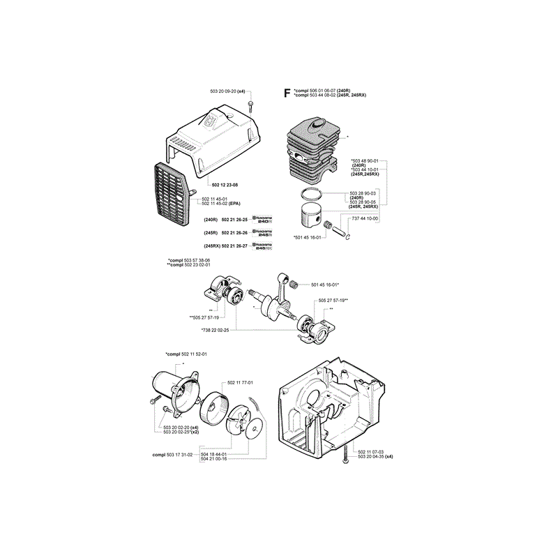 Husqvarna 245R Clearing Saw (2001) Parts Diagram, Page 3