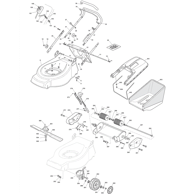 Mountfield 462R-HP Petrol Rotary Mower (2009) Parts Diagram, Page 1