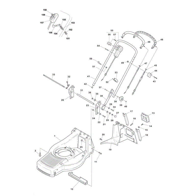 Mountfield M484R  (2008) Parts Diagram, Page 1