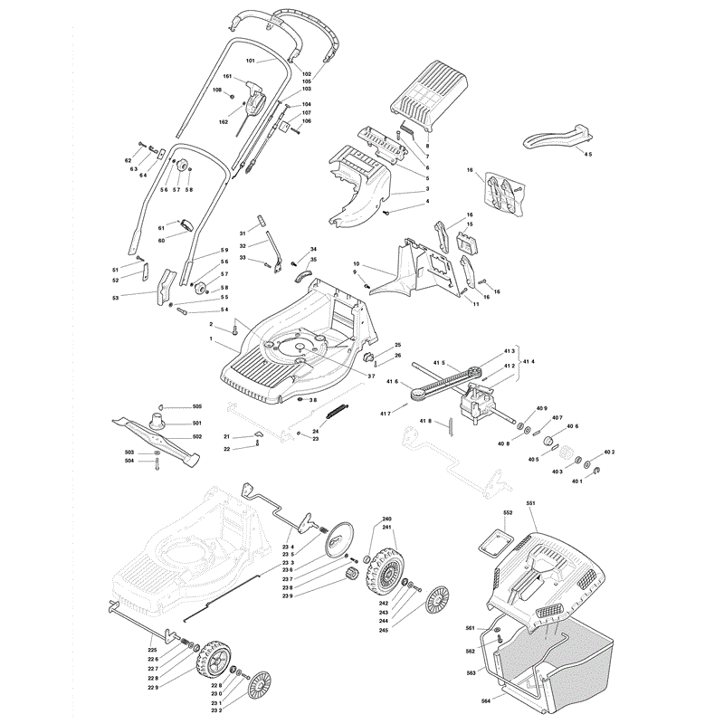 Mountfield SP555 (2009) Parts Diagram, Page 1