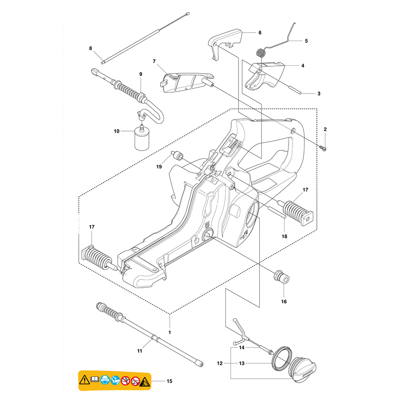 Husqvarna 445e Chainsaw (2011) Parts Diagram, Fuel Tank