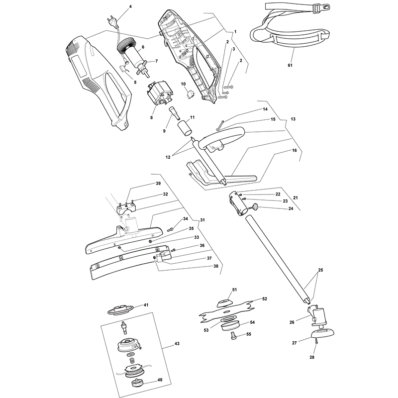 Mountfield MB 1000J Petrol Brushcutter [291820113/MO8] (2009) Parts Diagram, Page 1
