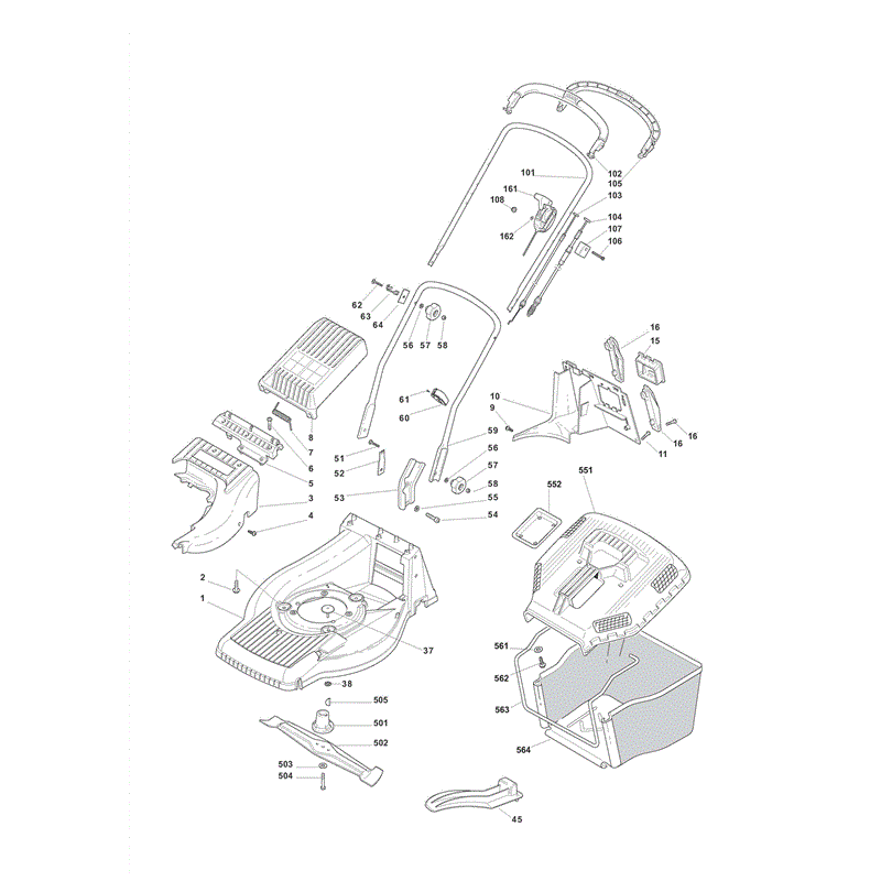 Stiga Turbo 55S (2008) Parts Diagram, Page 1