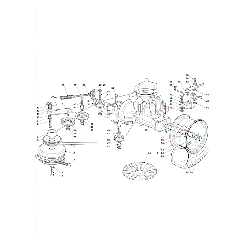 Castel / Twincut / Lawnking XG160HD (2008) Parts Diagram, Transmission