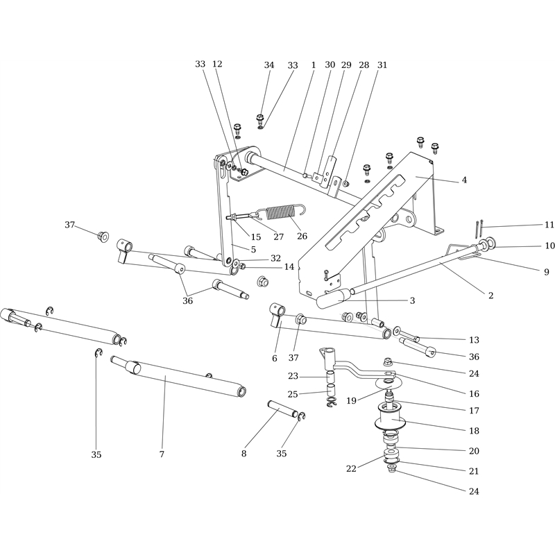 Oleo-Mac APACHE 92 4x4 EVO Cat.2021 (APACHE 92 4x4 EVO Cat.2021) Parts Diagram, Mowing control
