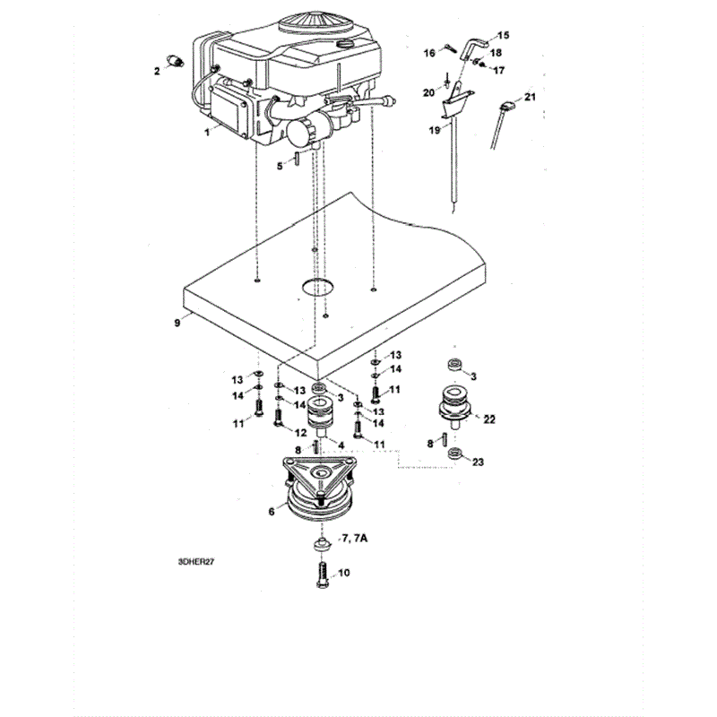 Hayter 18/42 (ST42) (HY1842) Parts Diagram, Kohler Engine Assy
