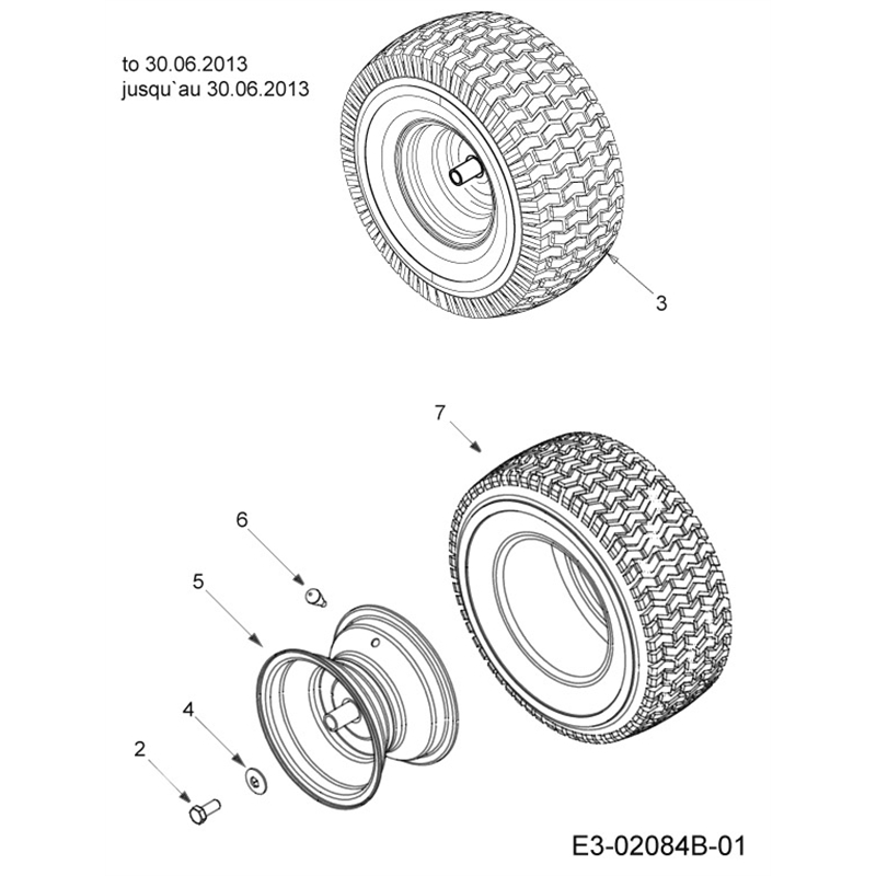 Oleo-Mac KROSSER 92-13,5 T Cat.2013 (KROSSER 92-13,5 T Cat.2013) Parts Diagram, Rear wheels