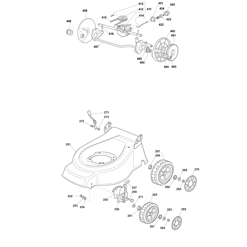 Mountfield 462PD Petrol Rotary Mower (2008) Parts Diagram, Page 2