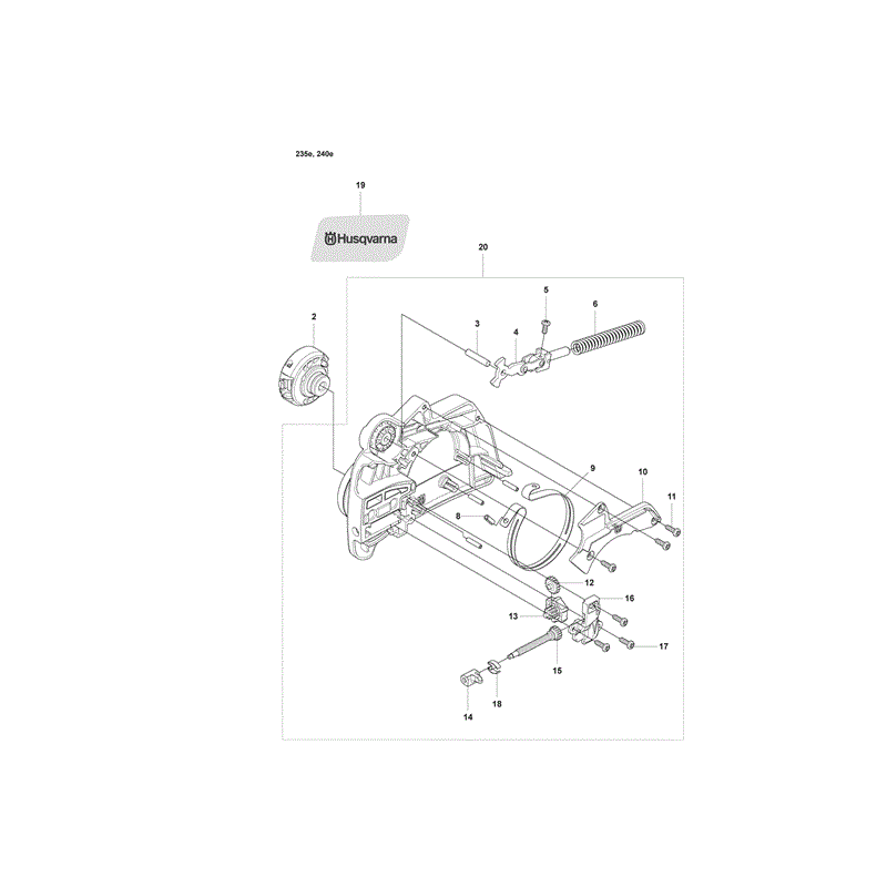 Husqvarna 240e Chainsaw (2008) Parts Diagram, Page 1