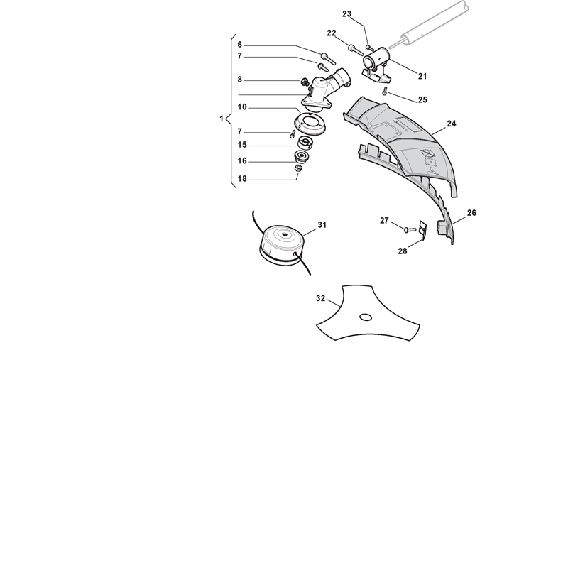 Mountfield MB 2801 J (280120103-M12 [2012-2016]) Parts Diagram, Gear case