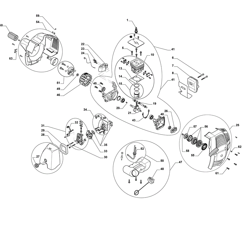 Mountfield MB 2602J Petrol Brushcutter [281021103/MO8] (2009) Parts Diagram, Page 1
