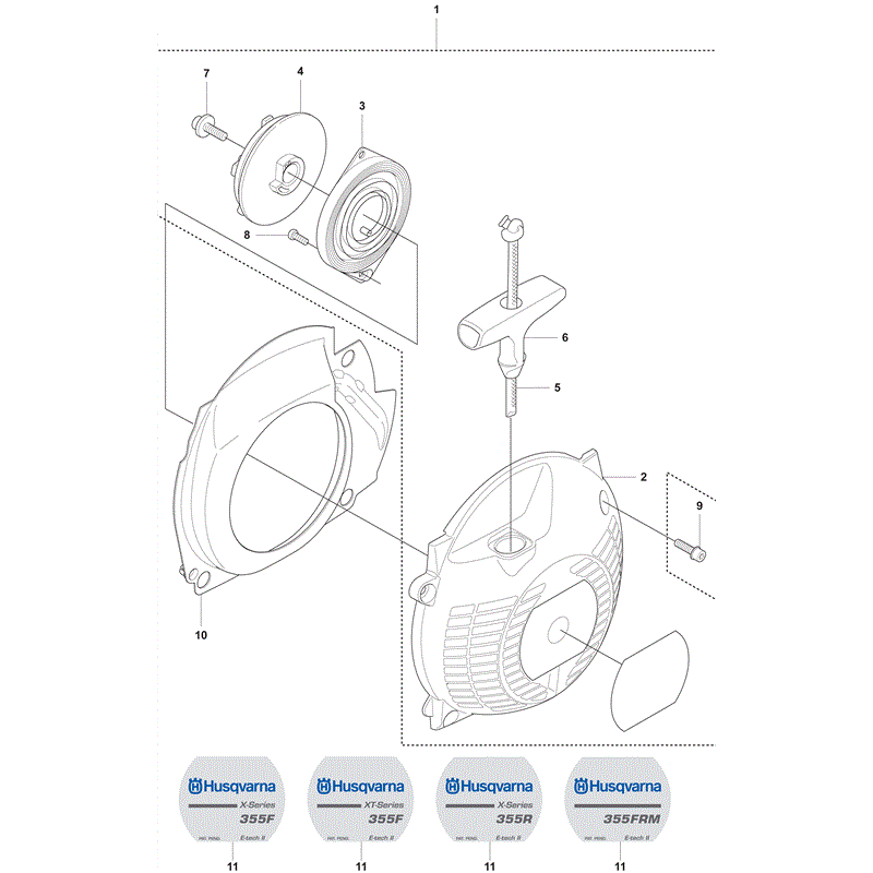 Husqvarna  355RX (2008) Parts Diagram, Page 12