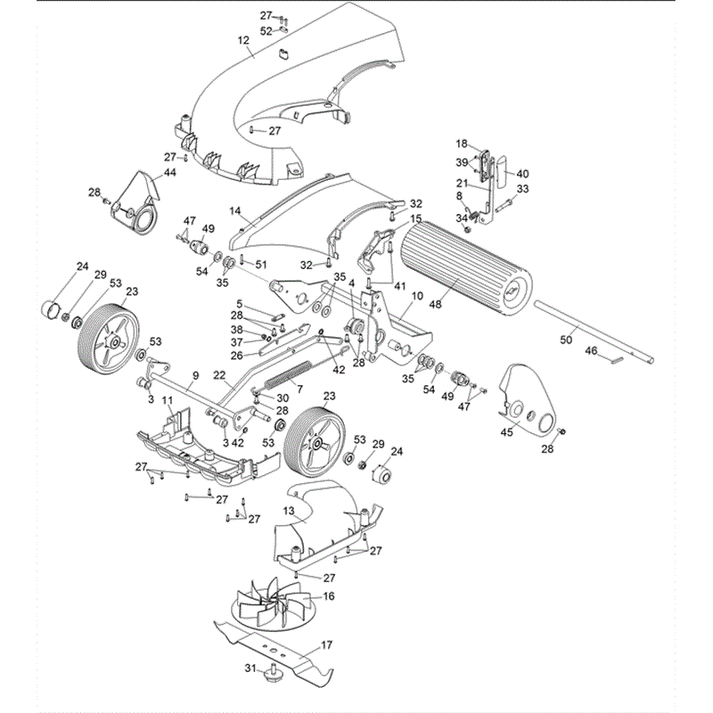 Hayter Spirit 41 Electric Lawnmower (615) (615J400000000 AND UP) Parts Diagram, Lower Deck