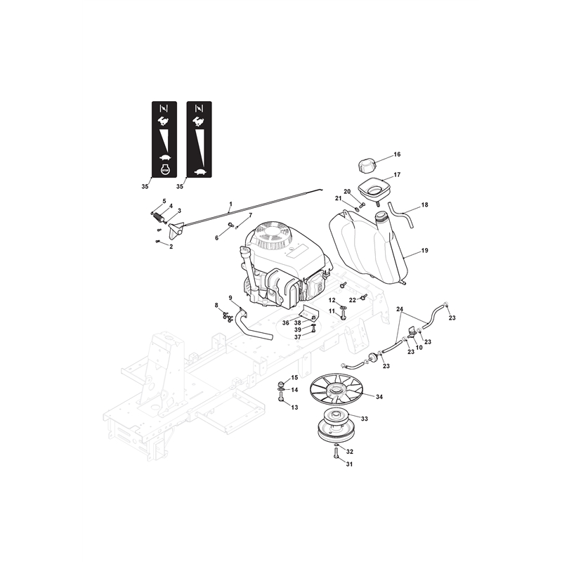 Mountfield R27M Ride-on (2T0070486 SF [2016-2017]) Parts Diagram,  ST.