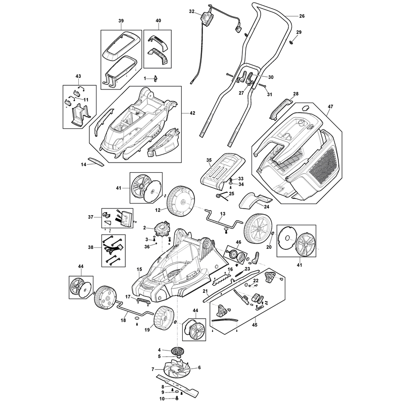 Mountfield MC 380 Li (293385064-MC [2020-2021]) Parts Diagram, Walkbehind