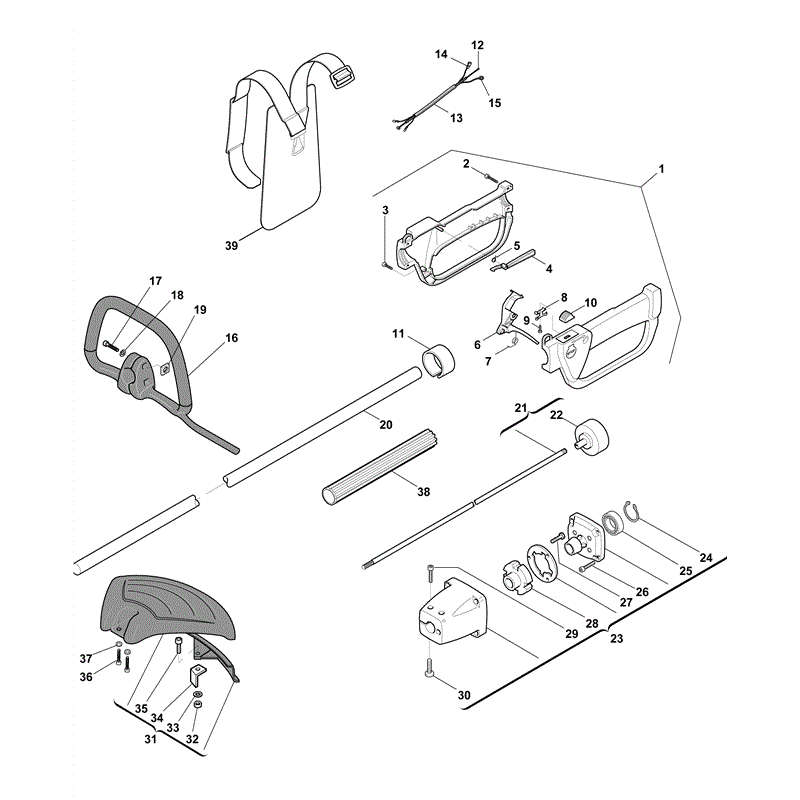 Mountfield BJ 335 Petrol Brushcutter [285320003MO9] (2009) Parts Diagram, Page 2