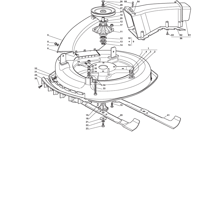 Mountfield 1228H Ride-on (299991133-MOU [2002-2007]) Parts Diagram, Cutting Plate