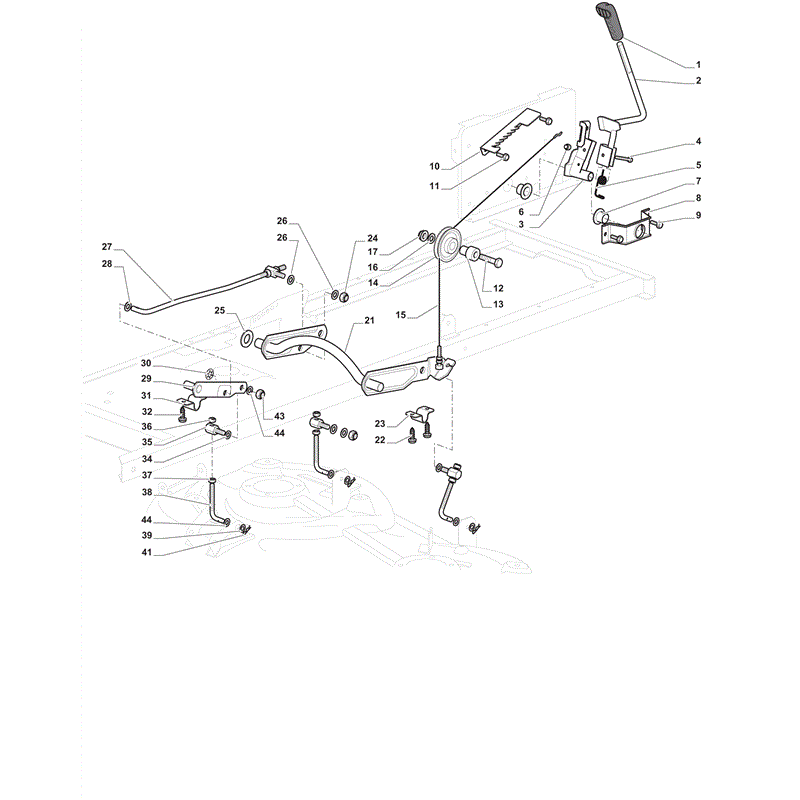 Castel / Twincut / Lawnking PDC140 (2012) Parts Diagram, Cutting Plate Lifting