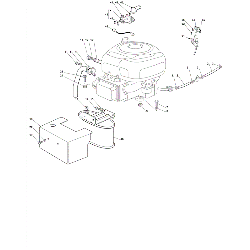 Castel / Twincut / Lawnking PG170 (2012) Parts Diagram, Engine B&S 11.5 -12.5 - 13.5 hp