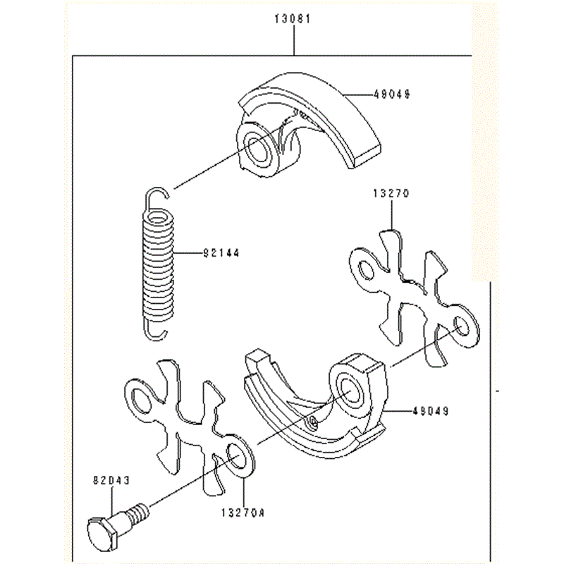 Kawasaki KBH43A (HA043F-AS50) Parts Diagram, CLUTCH