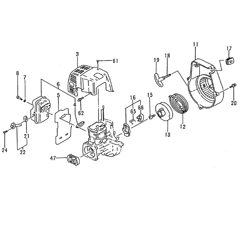 Tanaka THT-210-B (1624-H02) Parts Diagram, ENGINE-2