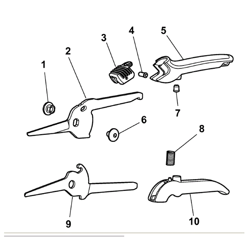 Wolf RA80 Flower / Vine Shears (2008) Parts Diagram, Page 1