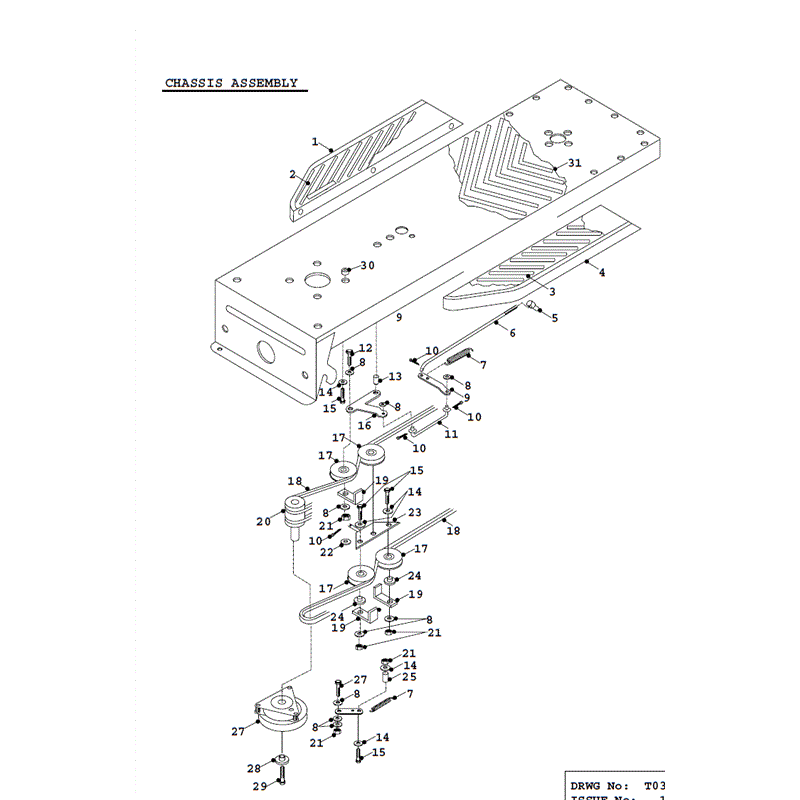 Countax K Series Lawn Tractor 1991-1992 (1991-1992) Parts Diagram, K18 Chassis