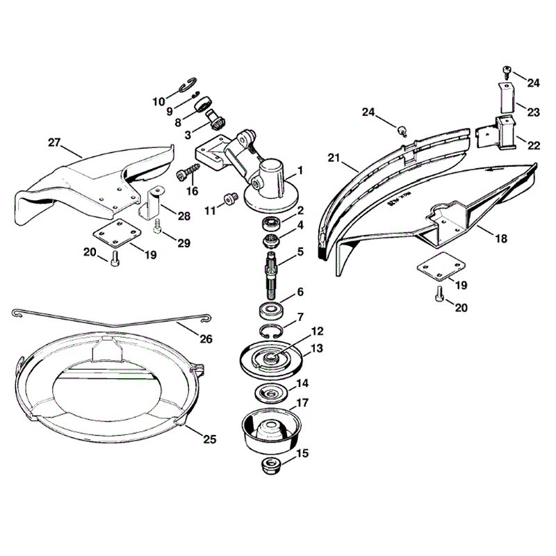 Stihl FS 55 Brushcutter (FS55R-DZ) Parts Diagram, Gear head, Deflector