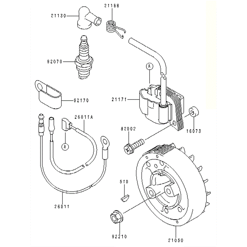 Kawasaki KBL26A (HA026F-AS51) Parts Diagram, COOLING- EQUIPMENT ELECTRIC-EQUIPMENT