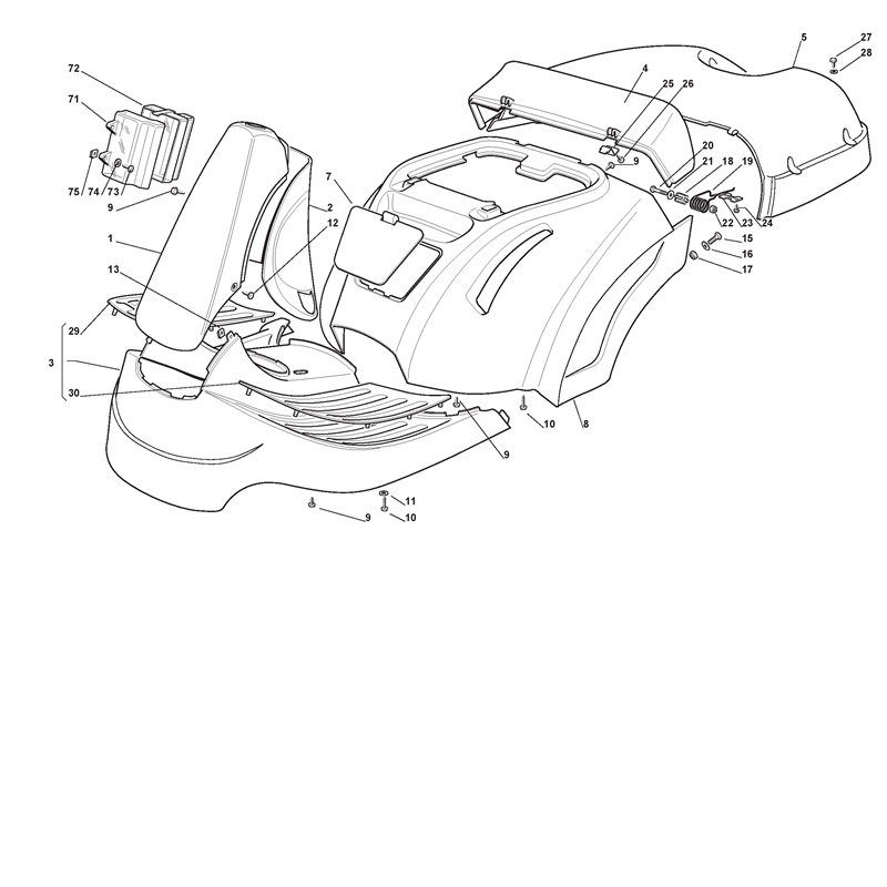 Mountfield 1228M Ride-on (299981233-M08 [2008]) Parts Diagram, Body