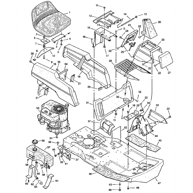 Hayter 10/30 (133S) Parts Diagram, Body Chassis