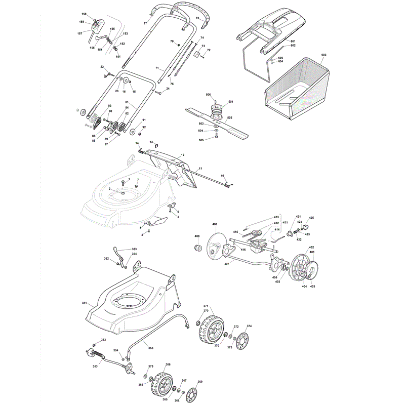Mountfield 5310PD-INOX  Petrol Rotary Mower (2008) Parts Diagram, Page 1