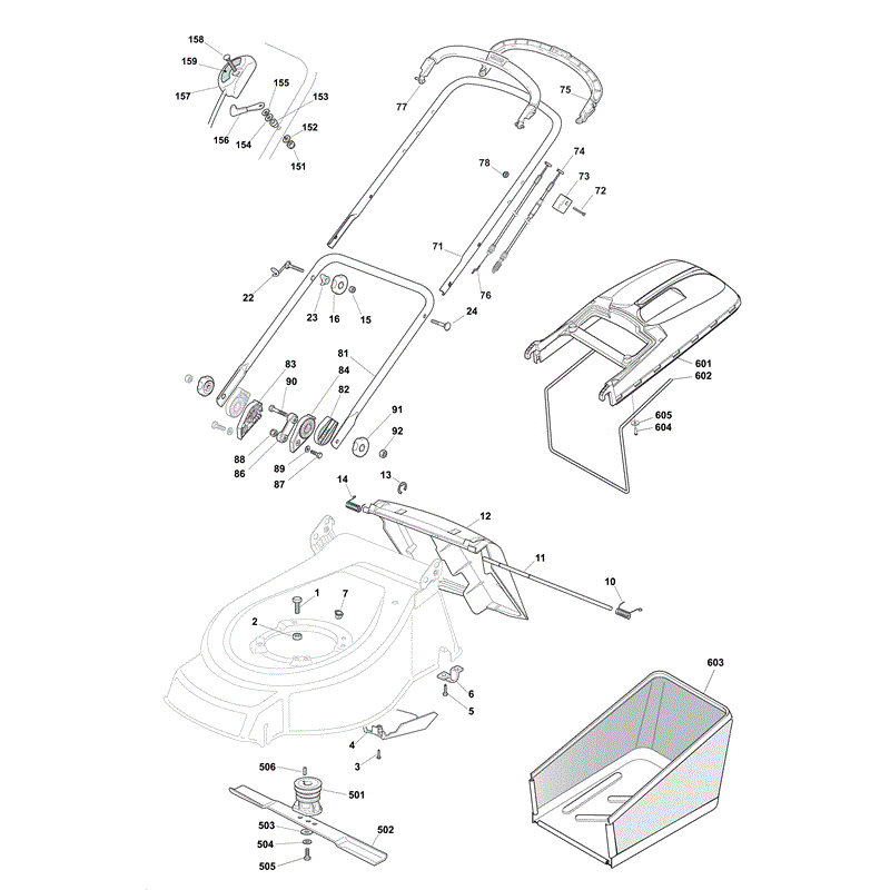Mountfield 422PD Petrol Rotary Mower (2008) Parts Diagram, Page 1