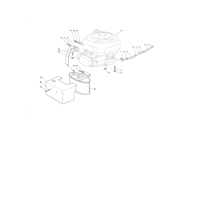 Castel / Twincut / Lawnking CT13.5-90 (2009) Parts Diagram, Motor B&S