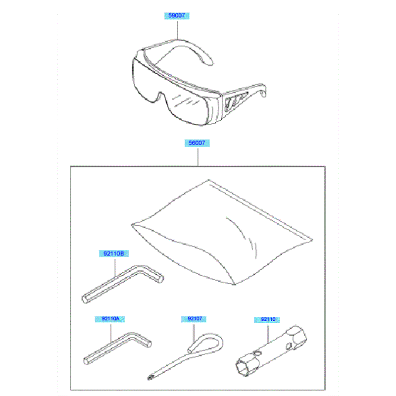 Kawasaki KHS750A  (HB750B-BS50) Parts Diagram, Tools