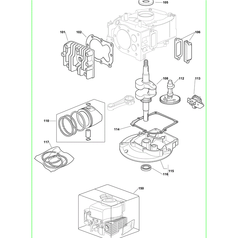 Castel / Twincut / Lawnking SV150 (2010) Parts Diagram, Page 2