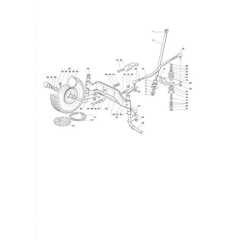 Castel / Twincut / Lawnking TCS17.5-102H (2008) Parts Diagram, Steering 