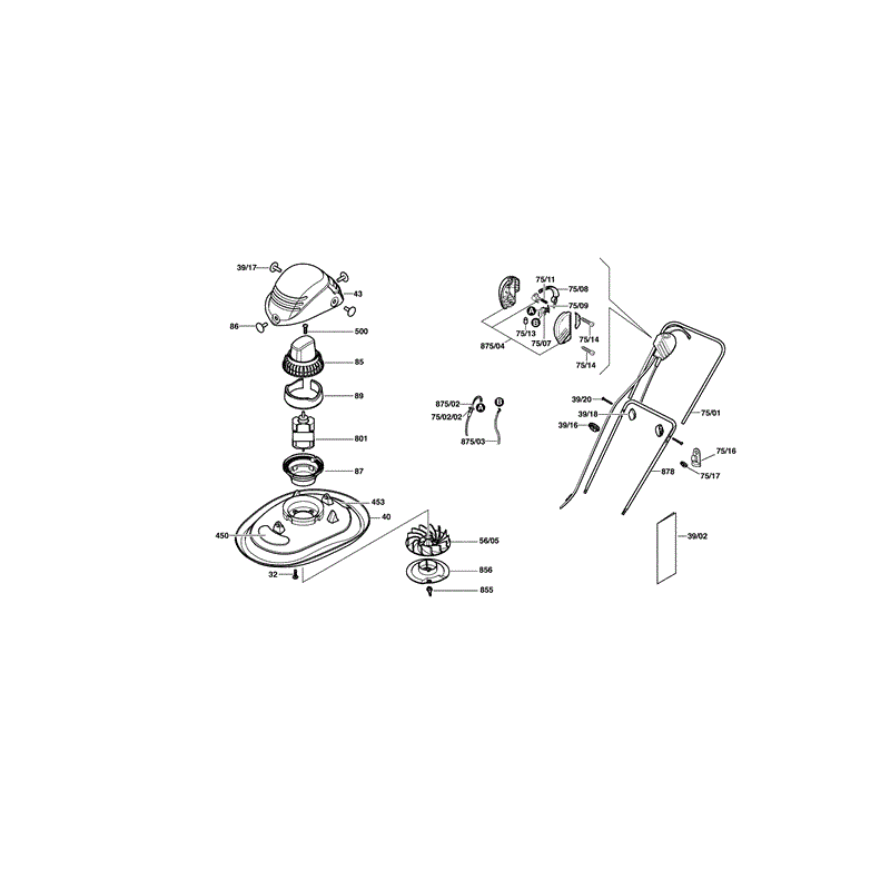 Bosch ALM 28 Rotary Mowers (0600887042) Parts Diagram, Page 1