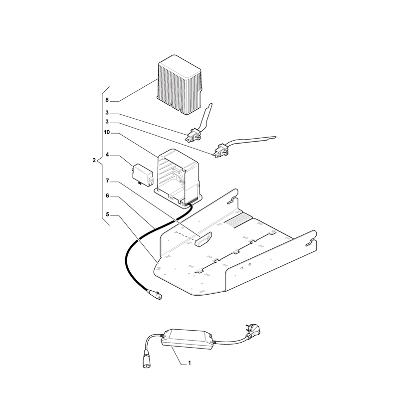 Mountfield MTF 1100 S (2019) Parts Diagram, Recharging Base