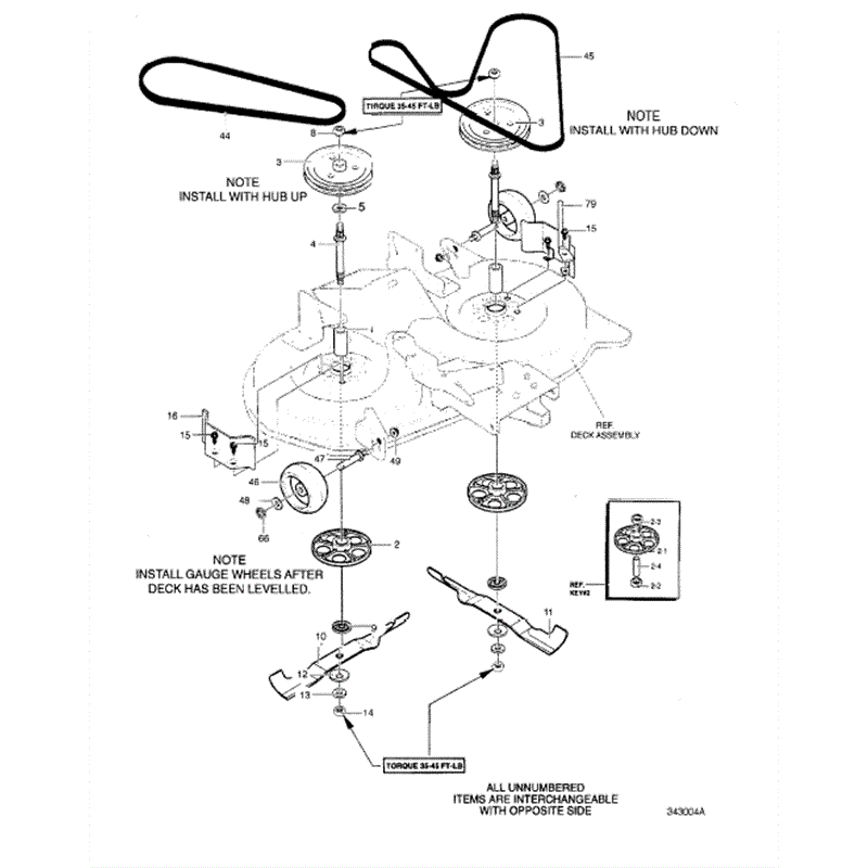 Hayter 19/40 (19-40) Parts Diagram, Deck Assy2