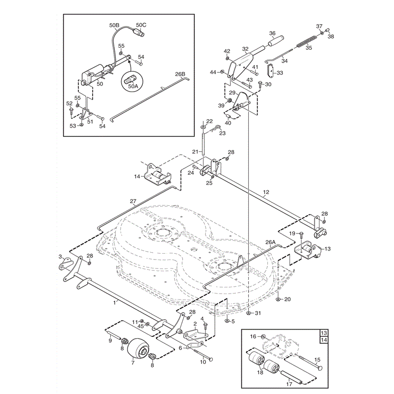 Stiga 105cm Combi Electric Deck  (2011) Parts Diagram, Page 2