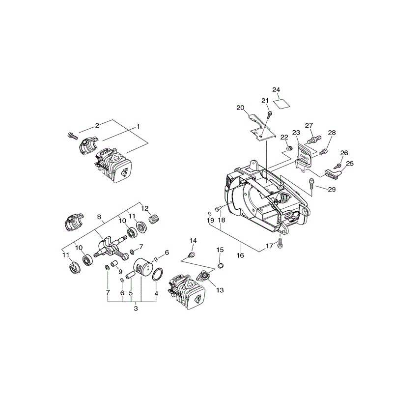 Echo CS-2600 Chainsaw (CS2600) Parts Diagram, Page 1