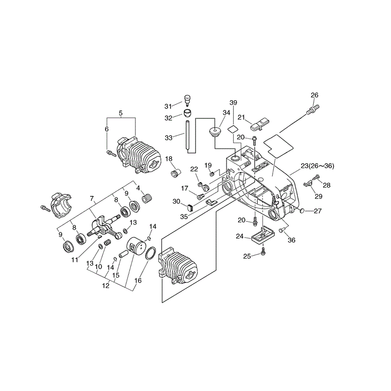 Echo CS-3000 Chainsaw (CS3000) Parts Diagram, Page 1