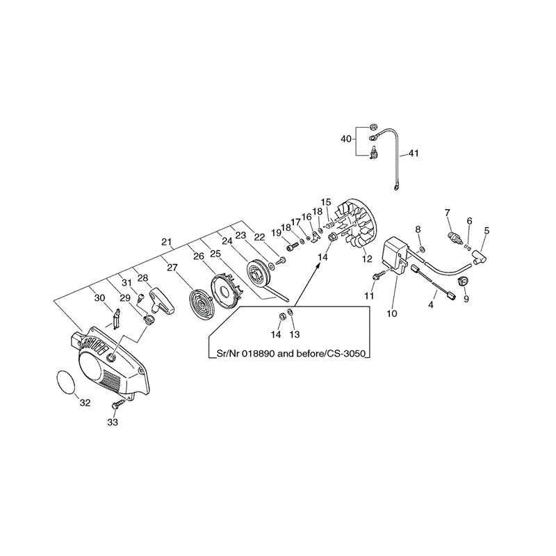 Echo CS-3050 Chainsaw (CS3050) Parts Diagram, Page 3