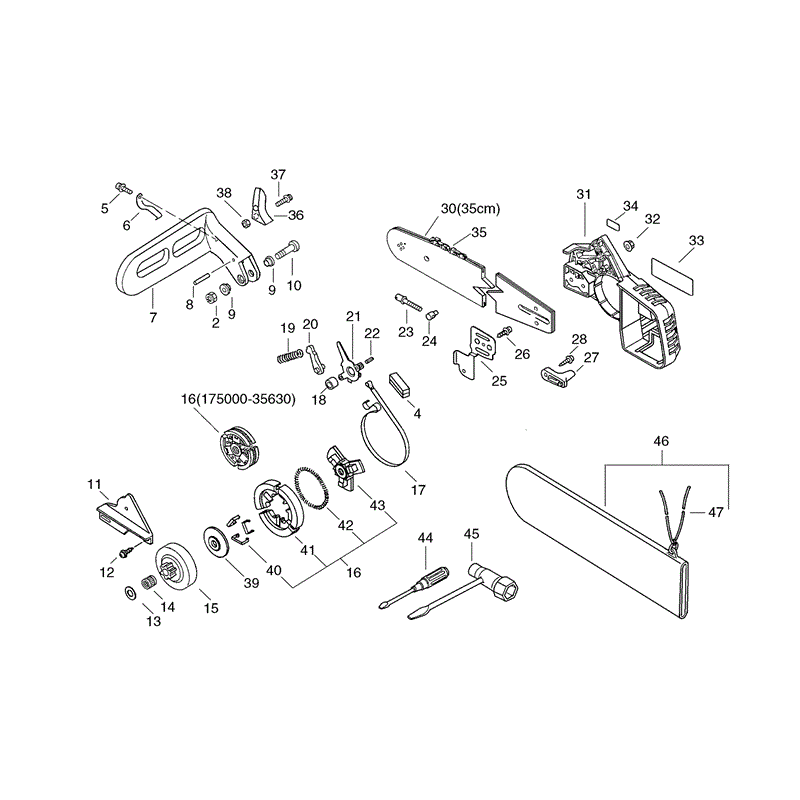 Echo CS-3050 Chainsaw (CS3050) Parts Diagram, Page 7