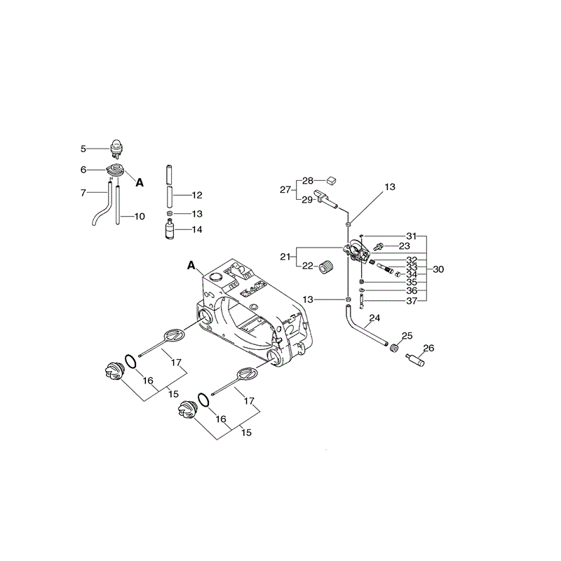 Echo CS-3450 Chainsaw (CS3450) Parts Diagram, Page 5