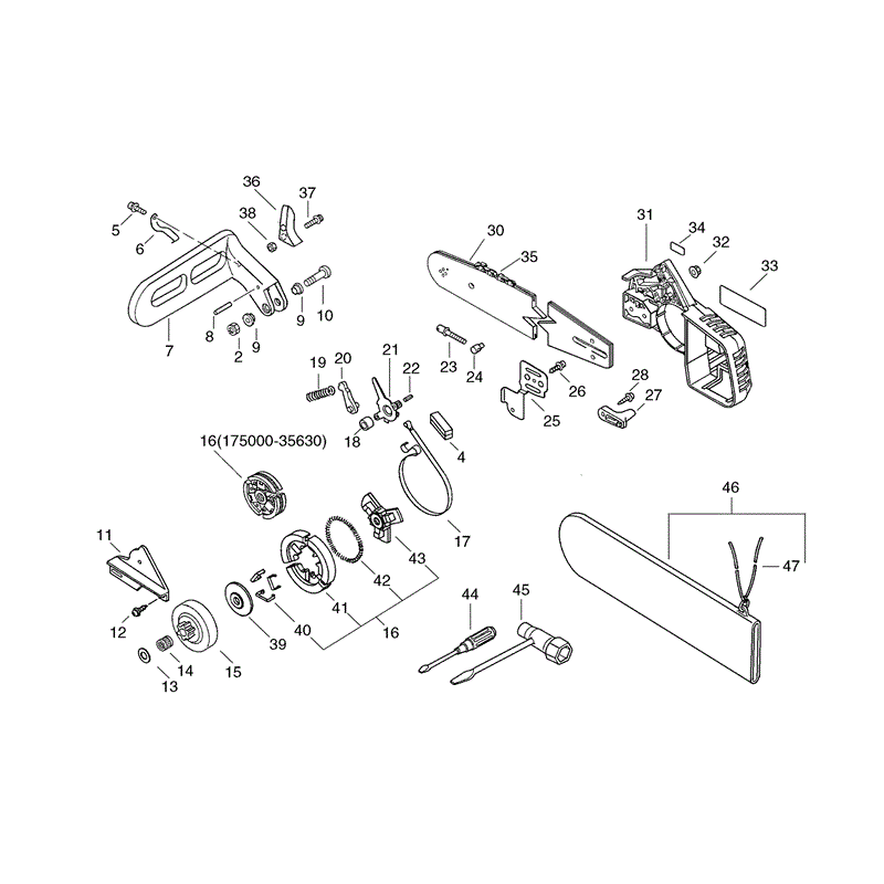 Echo CS-3450 Chainsaw (CS3450) Parts Diagram, Page 7